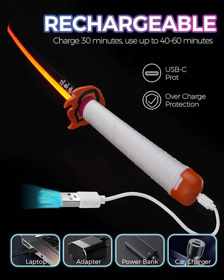 Kyojuro Rengoku LED Katana – Flame Hashira (104 cm)